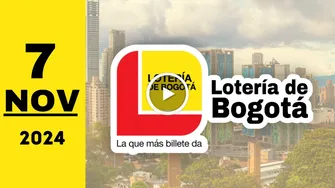 Resultado Lotería de Bogotá: último sorteo de hoy jueves 7 de noviembre de 2024