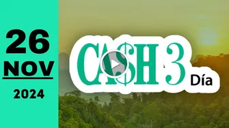 Resultado de Cash Three Día del martes 26 de noviembre de 2024