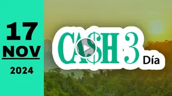 Resultado de Cash Three Día de hoy domingo 17 de noviembre de 2024