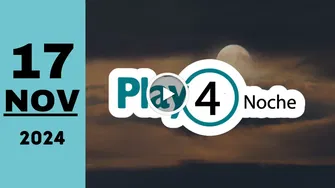 Play Four Noche: resultado último sorteo chance del domingo 17 de noviembre de 2024