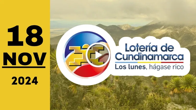 Lotería de Cundinamarca: resultado último sorteo de ayer lunes 18 de noviembre de 2024