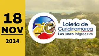 Lotería de Cundinamarca: resultado último sorteo de ayer lunes 18 de noviembre de 2024