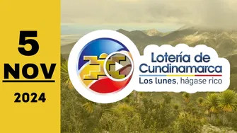 Lotería de Cundinamarca: resultado último sorteo del martes 5 de noviembre de 2024