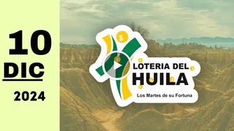 Lotería del Huila: resultado último sorteo de hoy martes 10 de diciembre de 2024