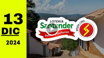 Lotería de Santander: resultado último sorteo de hoy viernes 13 de diciembre de 2024