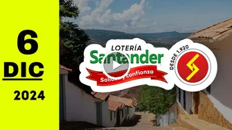 Lotería de Santander: resultado último sorteo del viernes 6 de diciembre de 2024