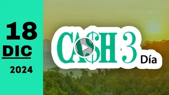 Resultado de Cash Three Día de hoy miércoles 18 de diciembre de 2024