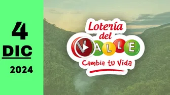 Lotería del Valle: resultado último sorteo del miércoles 4 de diciembre de 2024