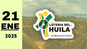 Resultado de Lotería del Huila de hoy martes 21 de enero de 2025