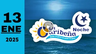 Resultado de La Caribeña Noche chance de ayer lunes 13 de enero de 2025