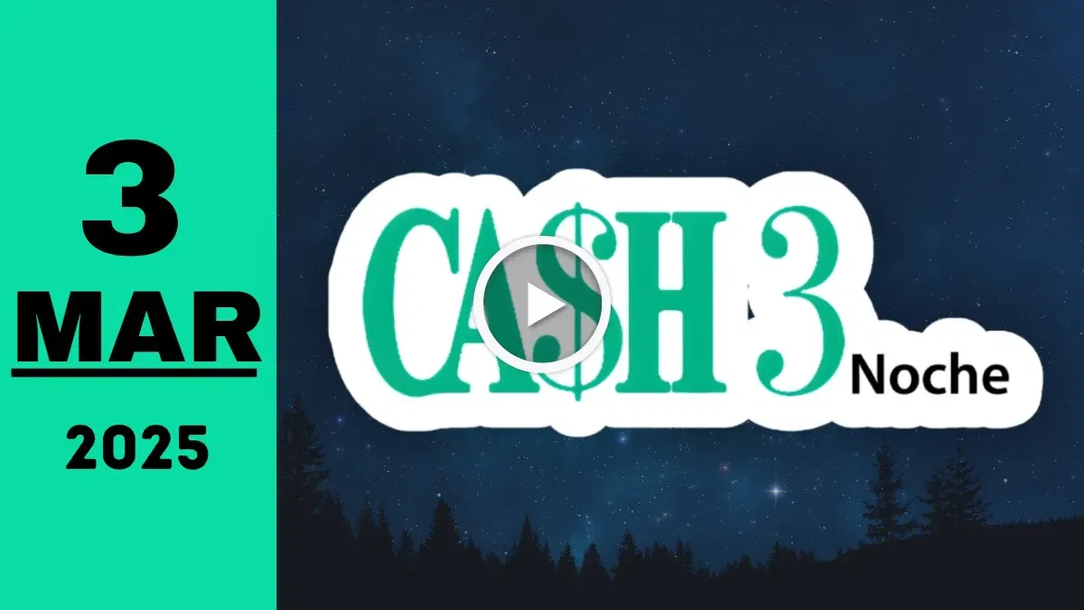 Cash Three Noche Resultado Ltimo Sorteo Chance De Hoy Lunes 3 De 24