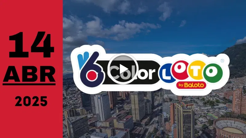 Resultado de ColorLOTO de anoche lunes 14 de abril de 2025