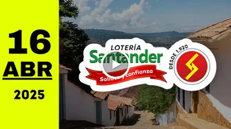 Resultado Lotería de Santander: último sorteo del miércoles 16 de abril de 2025