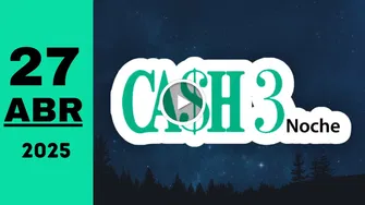 Resultado de Cash Three Noche del domingo 27 de abril de 2025