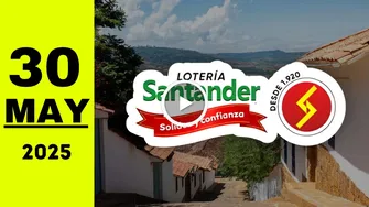 Lotería de Santander: resultado último sorteo de hoy viernes 30 de mayo de 2025