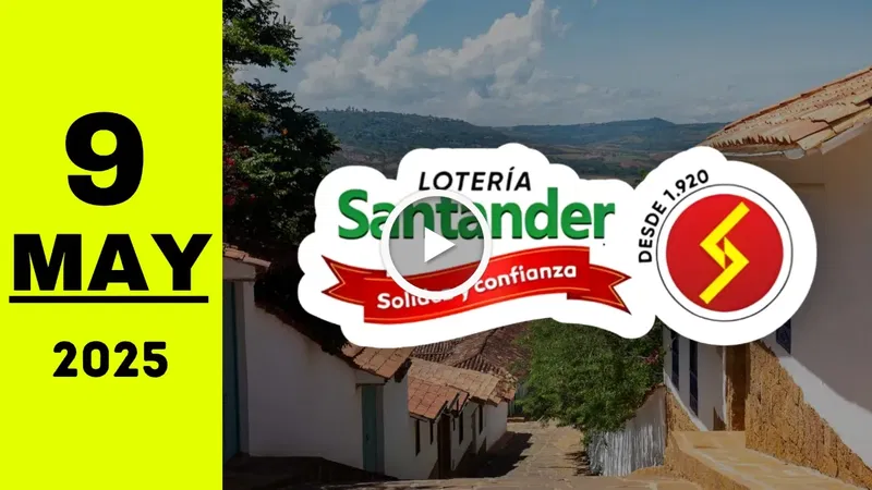 Resultado Lotería de Santander: último sorteo de hoy viernes 9 de mayo de 2025
