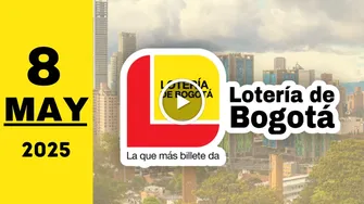 Resultado Lotería de Bogotá: último sorteo de ayer jueves 8 de mayo de 2025