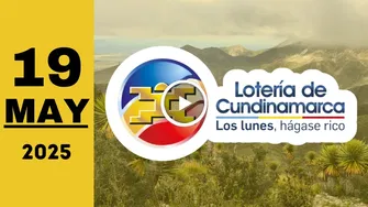 Lotería de Cundinamarca: resultado último sorteo de hoy lunes 19 de mayo de 2025