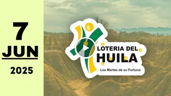 Resultado de Lotería del Huila del sábado 7 de junio de 2025