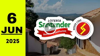 Lotería de Santander: resultado último sorteo de hoy viernes 6 de junio de 2025