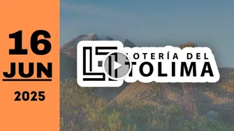 Resultado de Lotería del Tolima de anoche lunes 16 de junio de 2025